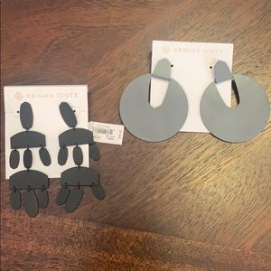 Kendra Scott Black and Grey Earrings Never Worn